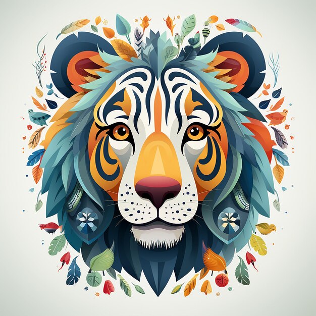 Día mundial de los animales Exploración artística Encantadoras ilustraciones de osos, monos, tigres, leones, jirafas