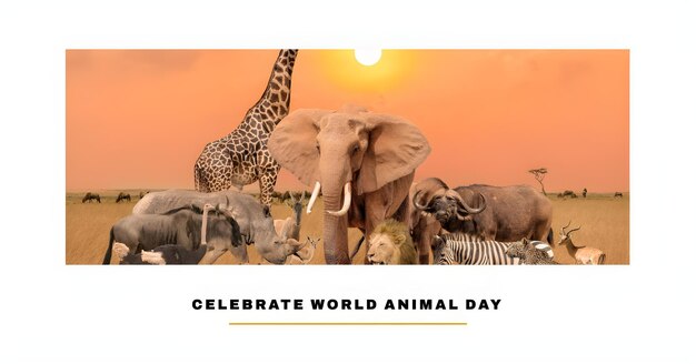 Foto día mundial de los animales