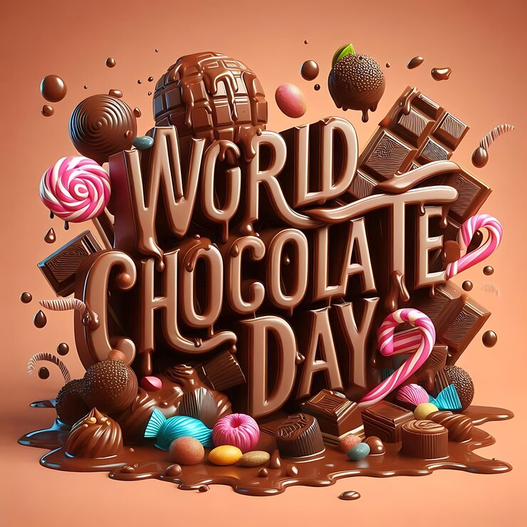 Foto día mundial del chocolate los deliciosos dulces de chocolate