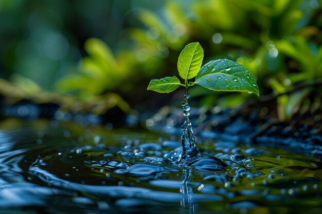 Foto dia mundial da água background água limpa mundo para o meio ambiente