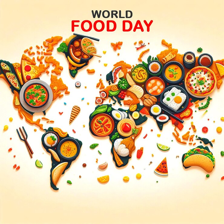 Foto dia mundial da alimentação promover uma nutrição sustentável para um futuro mais saudável