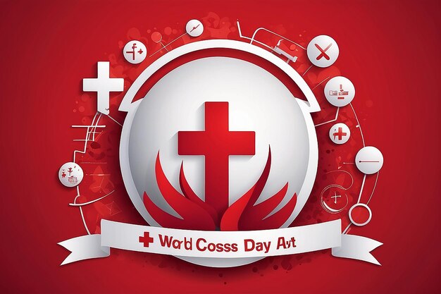 Foto dia mundial da cruz vermelha design criativo