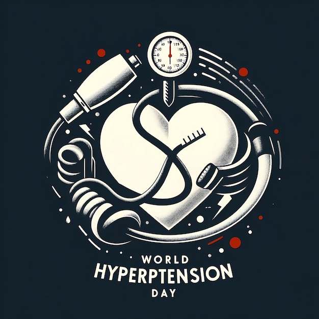 Foto dia mundial da hipertensão ilustração do vector comemorada todos os 17 de maio para sintomas e prevenção