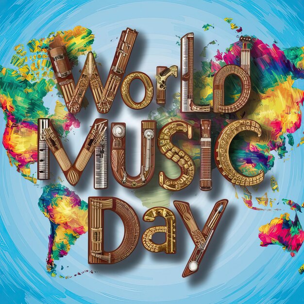 Foto dia mundial da música ou dia internacional da música poster do dia mundial da música feliz dia mundial da musica