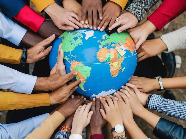 Foto dia mundial da população com comunidades diversas