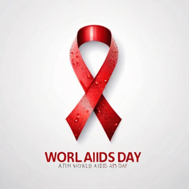 Dia Mundial da SIDA Acabando com a Epidemia de HIV Fitas Vermelhas Solidariedade e Apoio