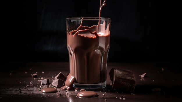 Dia Mundial do Chocolate 07 de julho leite com chocolate Generative AI