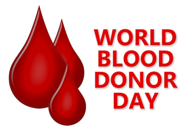 Dia Mundial do Doador de Sangue isolado