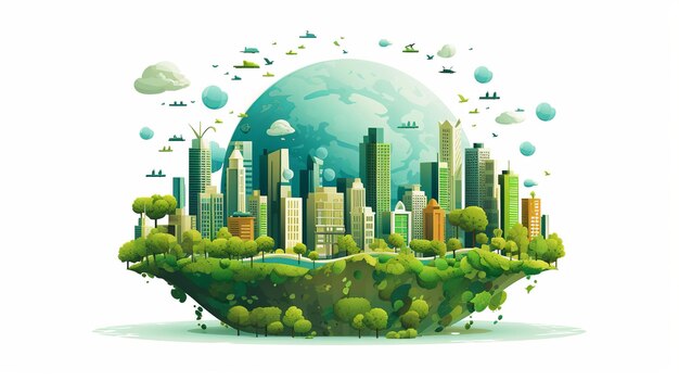 Dia Mundial do Meio Ambiente Cidade verde na Terra Globo Dia da Terra Cidade verde