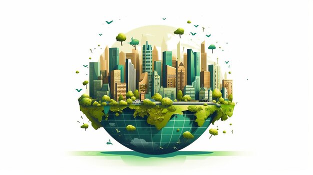 Dia Mundial do Meio Ambiente Cidade verde na Terra Globo Dia da Terra Cidade verde