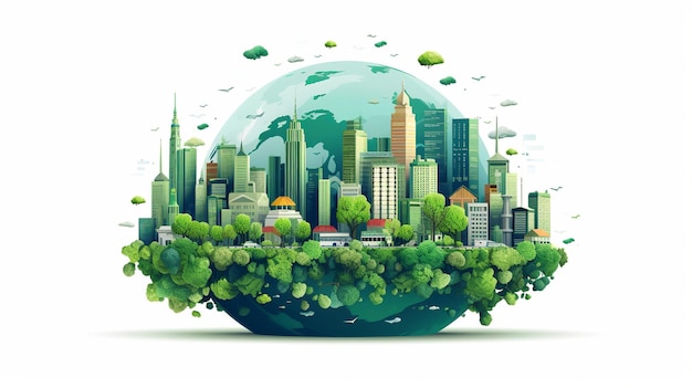 Dia Mundial do Meio Ambiente Cidade verde na Terra Globo Dia da Terra Cidade verde