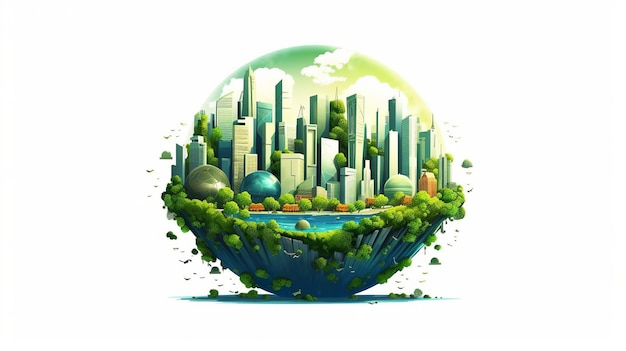 Dia Mundial do Meio Ambiente Cidade verde na Terra Globo Dia da Terra Cidade verde