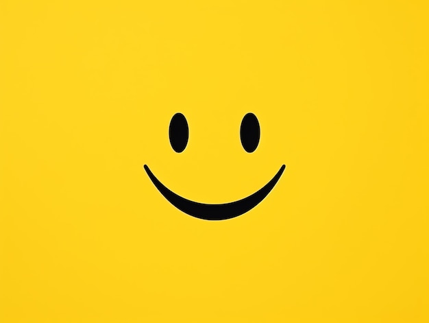 Dia mundial do sorriso com sinal emoji de sorriso em fundo amarelo