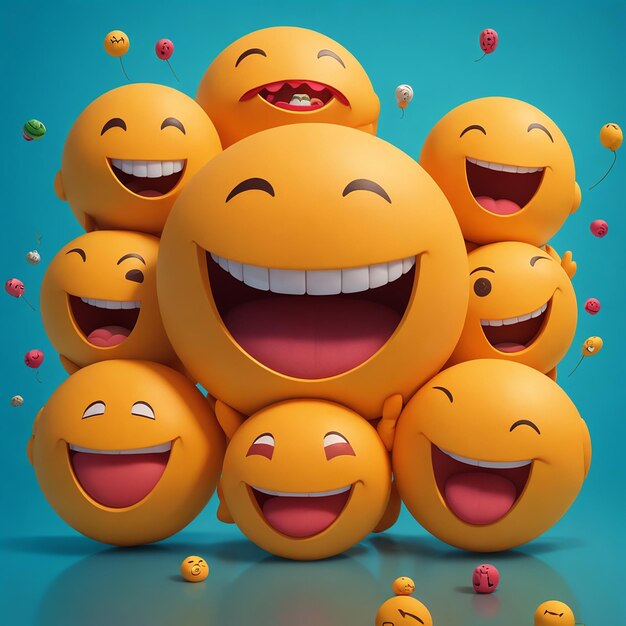 Dia Mundial do Sorriso Emoji sorriso Um monte de emoji sorriso