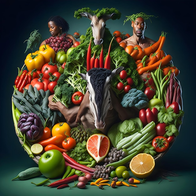 Dia Mundial do Vegetariano vegano Ai Gerado