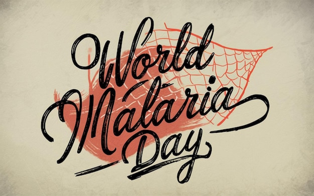 Día Mundial de la Malaria escrito a mano