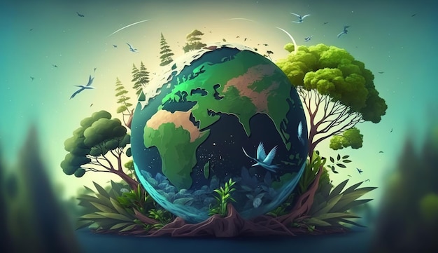 Día Mundial del Medio Ambiente Importancia de proteger la naturaleza Medio ambiente Día Mundial de la Tierra Ia generativa