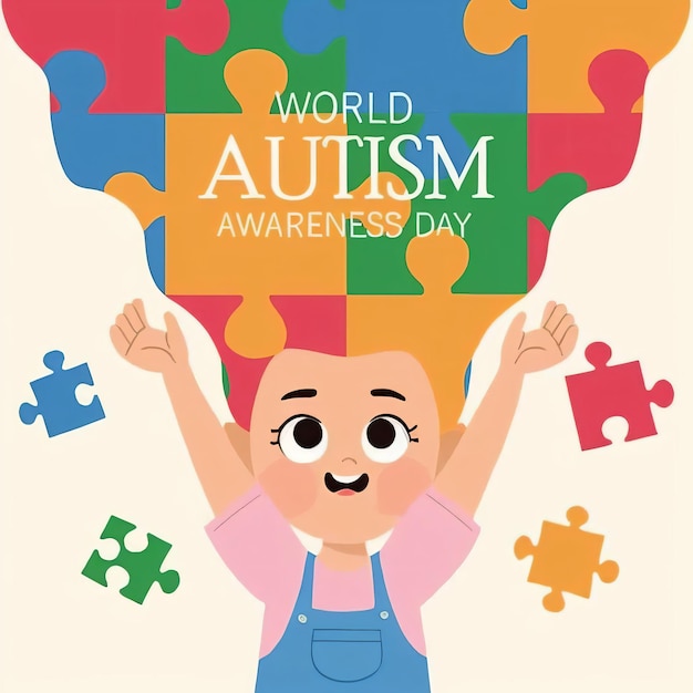 El día mundial realista de concienciación sobre el autismo el día internacional de sensibilización sobre los aspersores