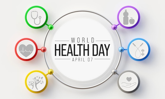 Foto el día mundial de la salud se celebra todos los años el 7 de abril.
