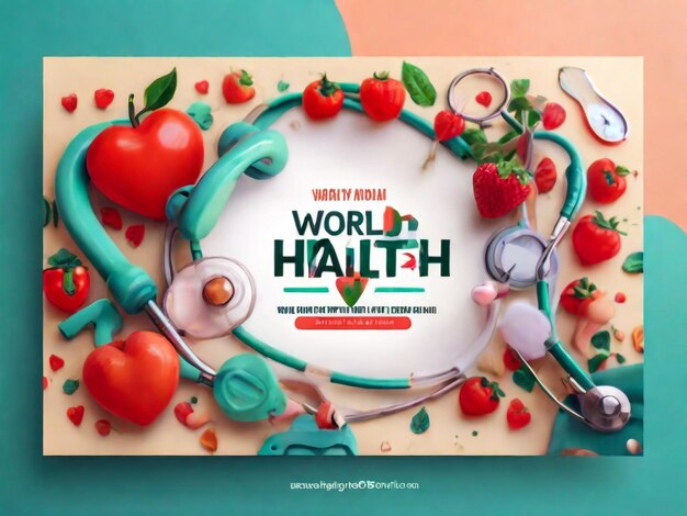 Foto día mundial de la salud día mundial de concienciación sobre la salud que se celebra cada año el 7 de abril vector illustrati