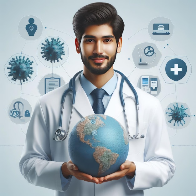 Día Mundial de la Salud Médico Hospital Médico Salud ultra detallado 8K realista