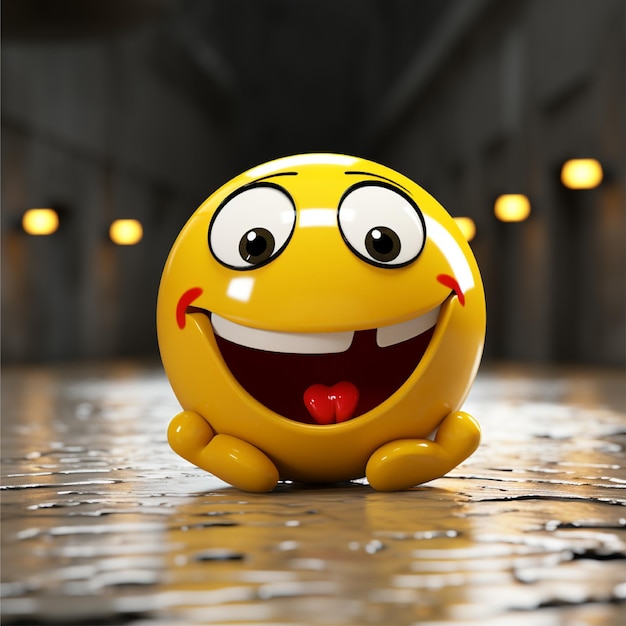 El día mundial de la sonrisa emoji de cara feliz aislada