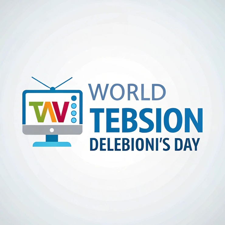 Foto día mundial de la televisión 21 de noviembre día de la televisión televisión vintage que muestra la televisión mundial