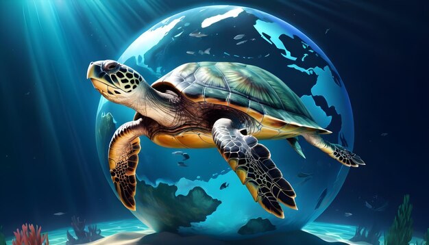 Foto día mundial de las tortugas marinas día mundial de la tortuga salvar la tortuга salvar la tierra