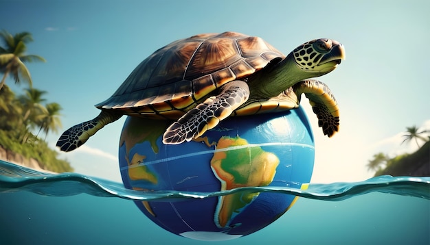 Foto día mundial de las tortugas marinas día mundial de la tortuga salvar la tortuга salvar la tierra