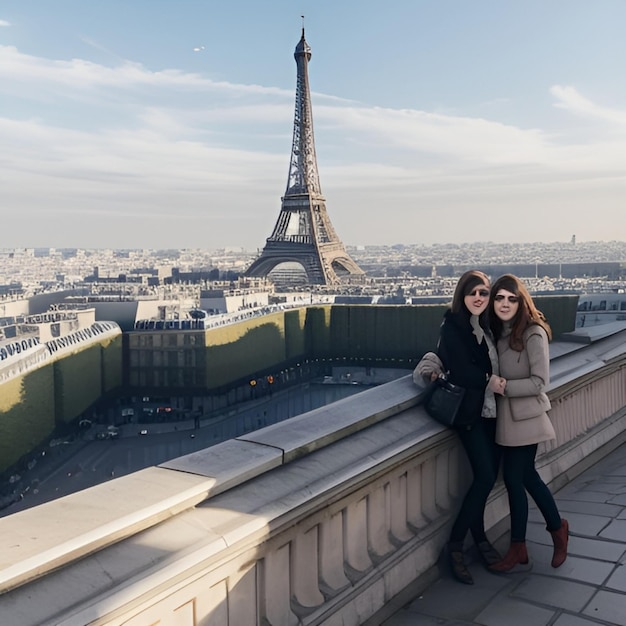 Foto día mundial del turismo torre eiffel