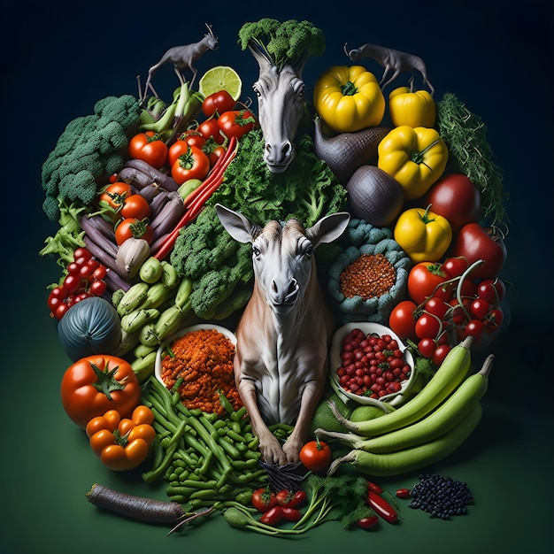 Día Mundial del Vegetariano Vegano Ai Generado