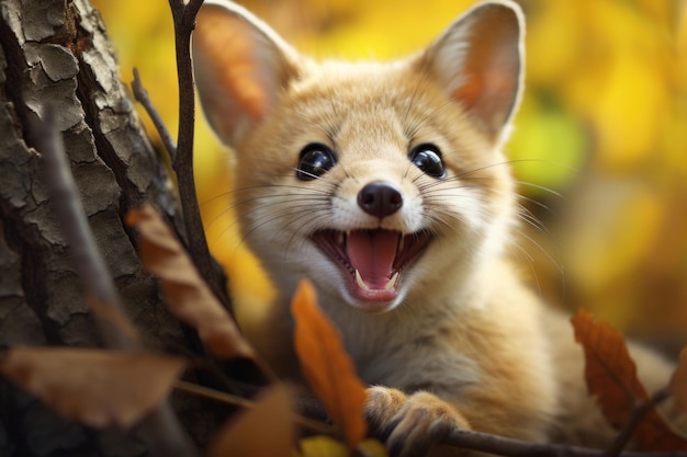 Foto día mundial de la vida silvestre una criatura adorable y caprichosa con ojos expresivos y rasgos encantadores