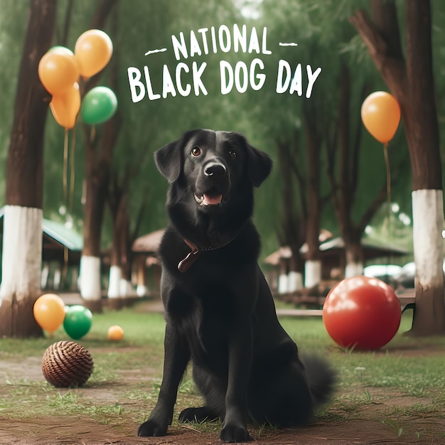 Foto dia nacional do cão negro 1 de outubro