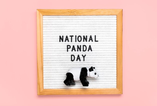 Dia Nacional do Panda 16 de março comemorar cartão