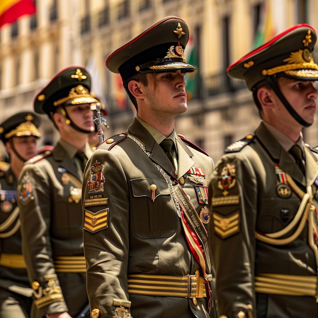 Día Nacional de España Los militares están unidos