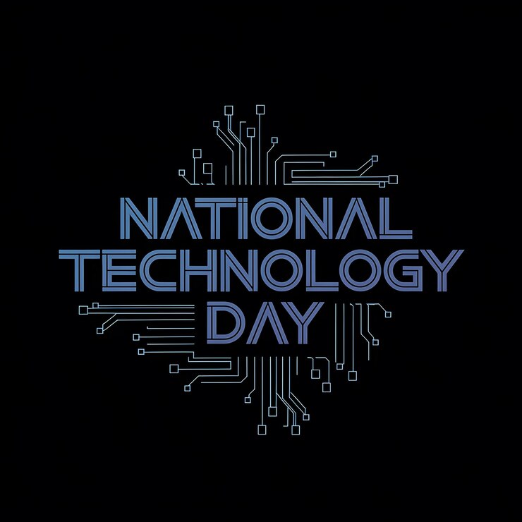 Foto día nacional de la tecnología celebrado con el diseño de circuitos