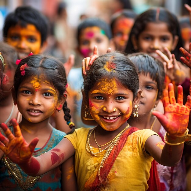 Día del niño en la India expresión feliz