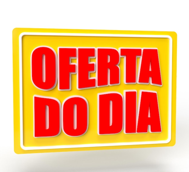 dia oferta promoção de venda desconto preço banner 3d