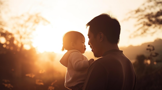 Día del padre Padre con su hijo Generativo ai