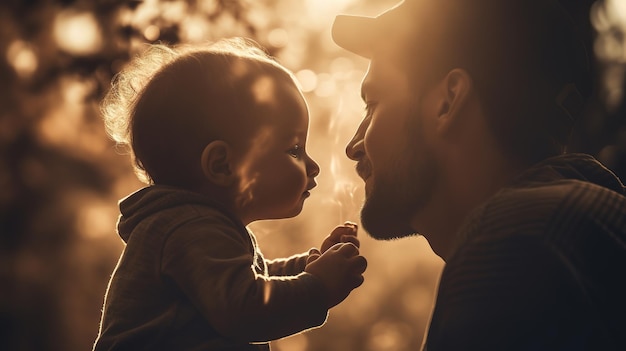 Día del padre Padre con su hijo Generativo ai