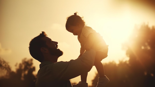 Día del padre Padre con su hijo Generativo ai