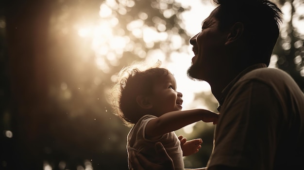 Día del padre Padre con su hijo Generativo ai