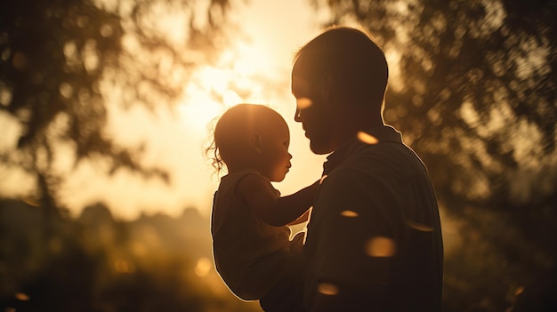 Día del padre Padre con su hijo Generativo ai