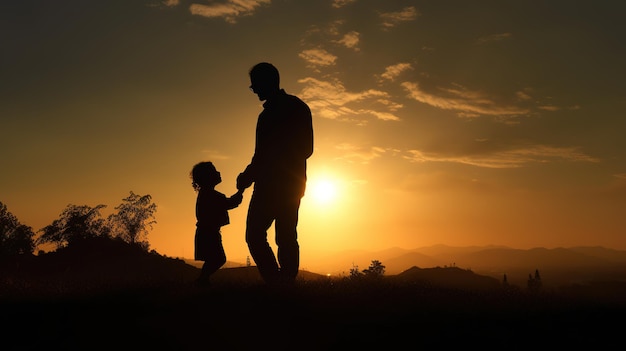 Día del padre Padre con su hijo Generativo ai