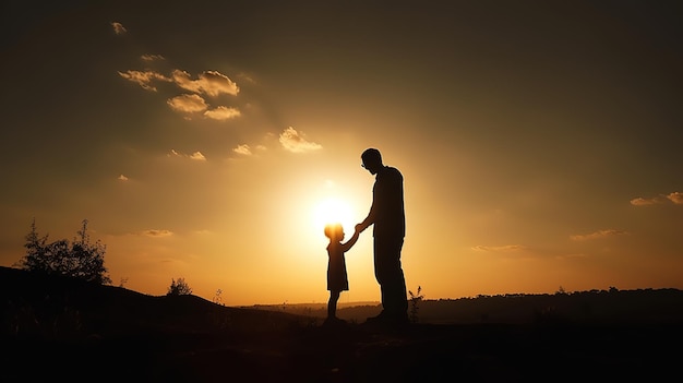 Día del padre Padre con su hijo Generativo ai