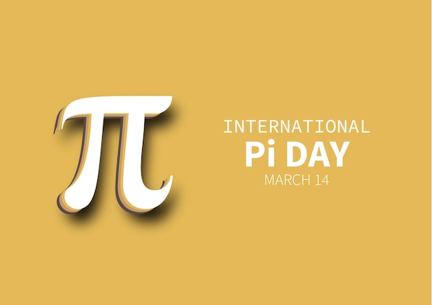 Día Pi Día internacional del pastel 14 de marzo con símbolos circulares ilustración vectorial fondo de color gris