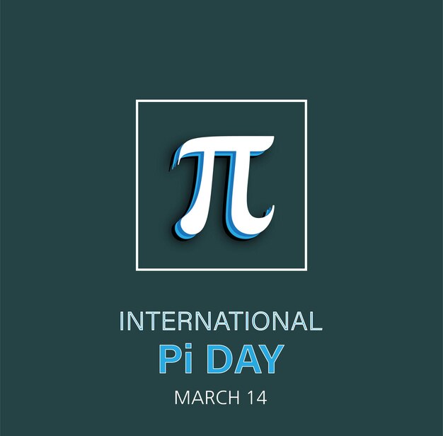 Día Pi Día internacional del pastel 14 de marzo con símbolos circulares ilustración vectorial fondo de color gris