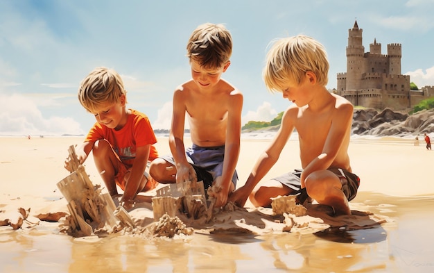 Día en la playa con los chicos