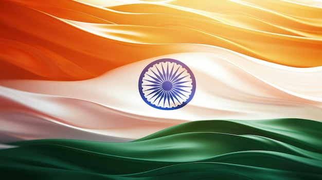 Foto día de la república de la india una escena vibrante se desarrolla en el día de la república de la india banderas tricolores ondean en la brisa patriótica mientras la gente celebra la democracia, la unidad y el orgullo nacional