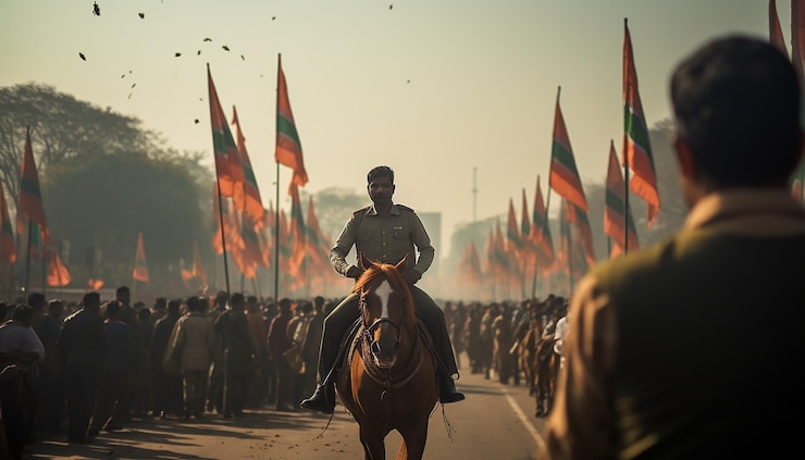 Foto día de la república de la india sesión de fotos profesional generada por inteligencia artificial